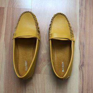 Old Navy Mustard Moccasins - NEVER WORN